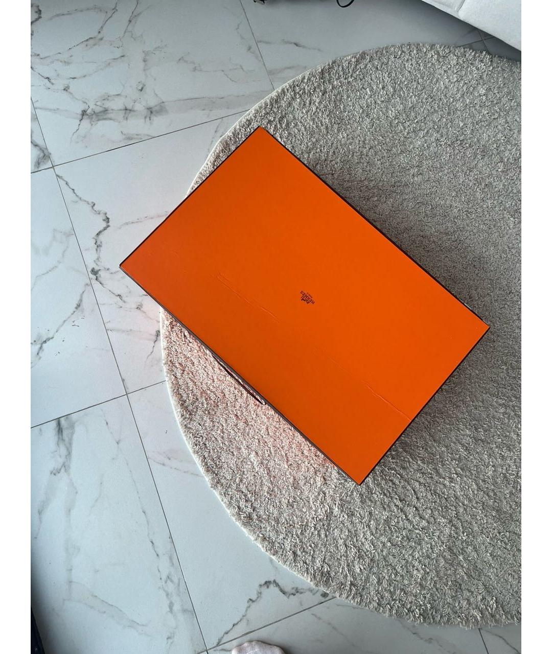 HERMES Серый кожаный чемодан, фото 7