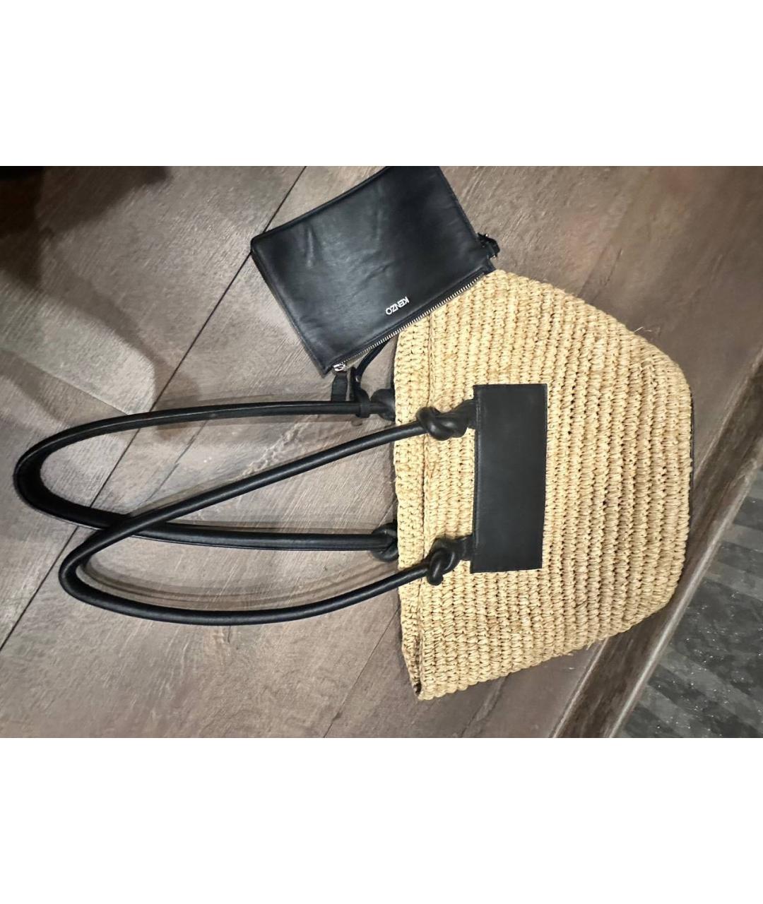 KENZO Бежевая пляжная сумка, фото 4