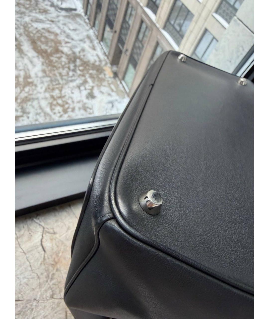 CHRISTIAN DIOR Черная кожаная сумка с короткими ручками, фото 6