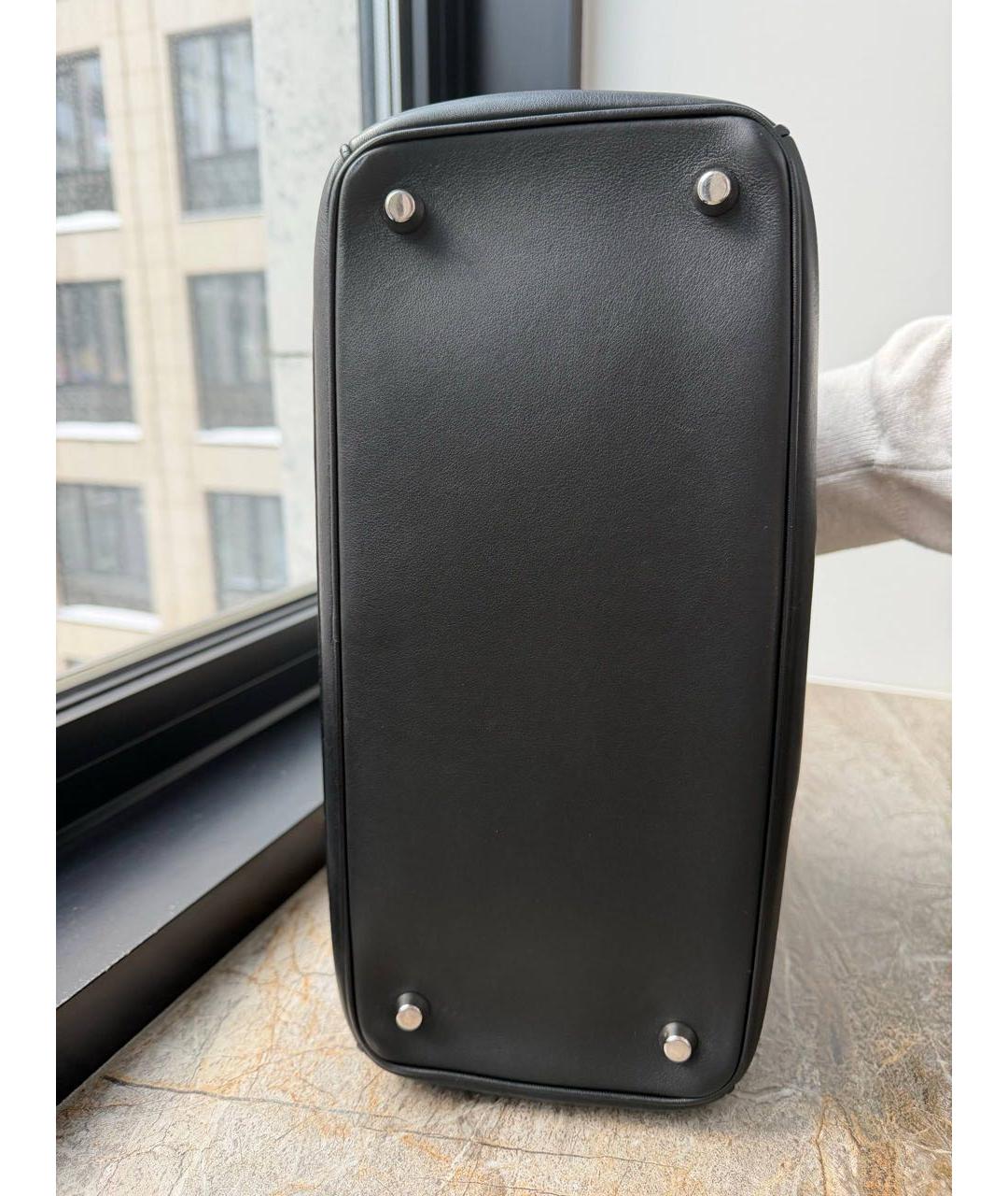 CHRISTIAN DIOR Черная кожаная сумка с короткими ручками, фото 5