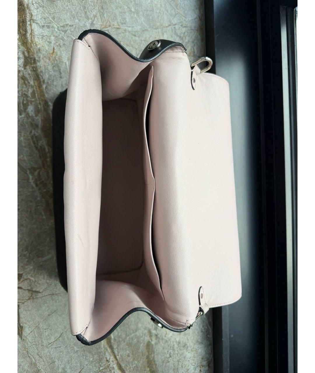 CHRISTIAN DIOR Черная кожаная сумка с короткими ручками, фото 4