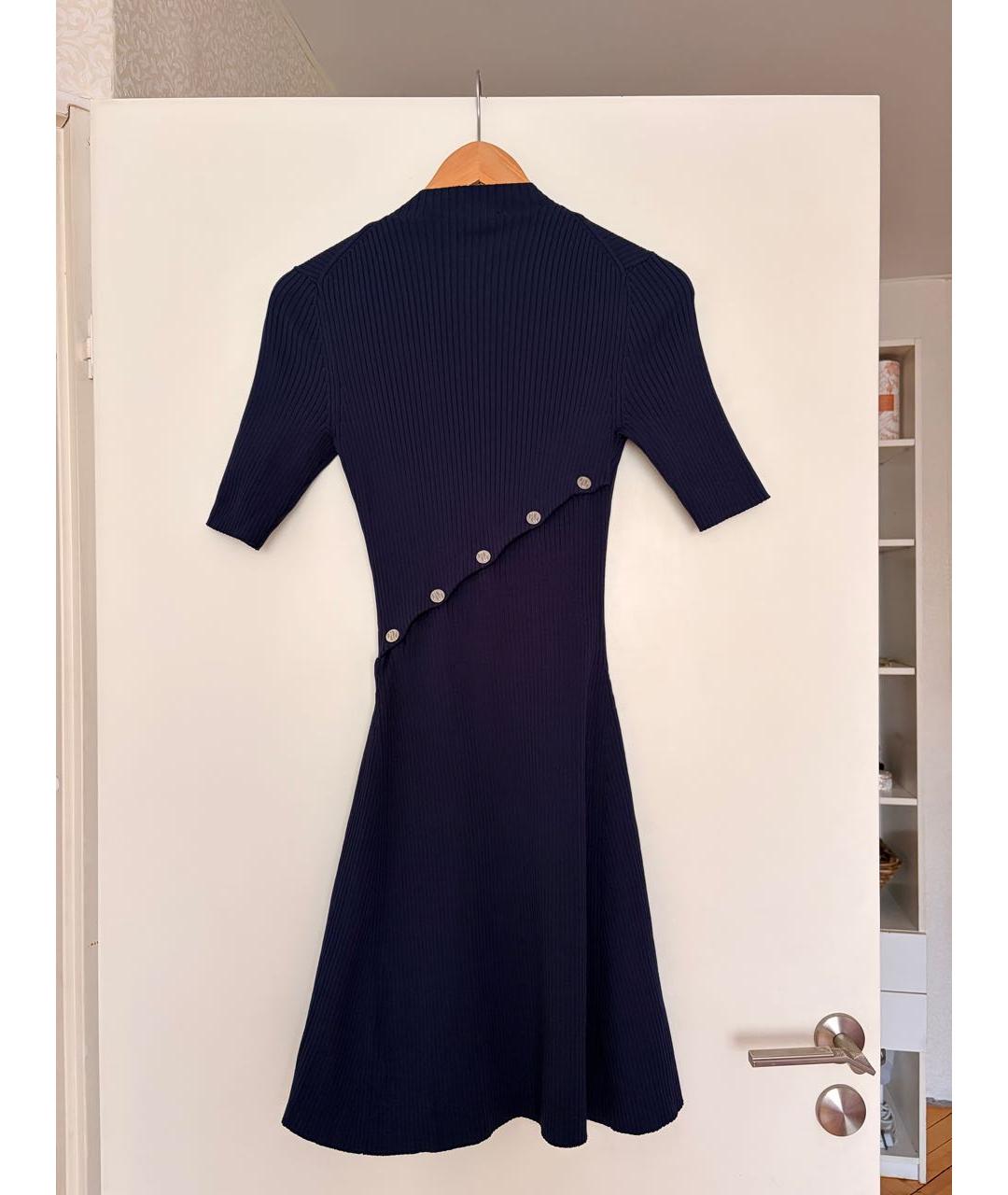 MAJE Темно-синее полиэстеровое повседневное платье, фото 2