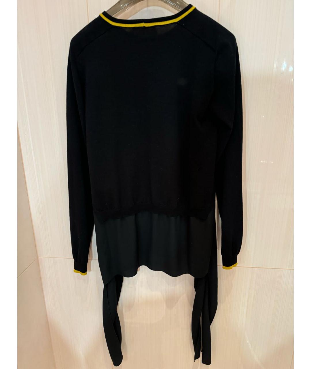 NO. 21 Черный хлопковый костюм с брюками, фото 4