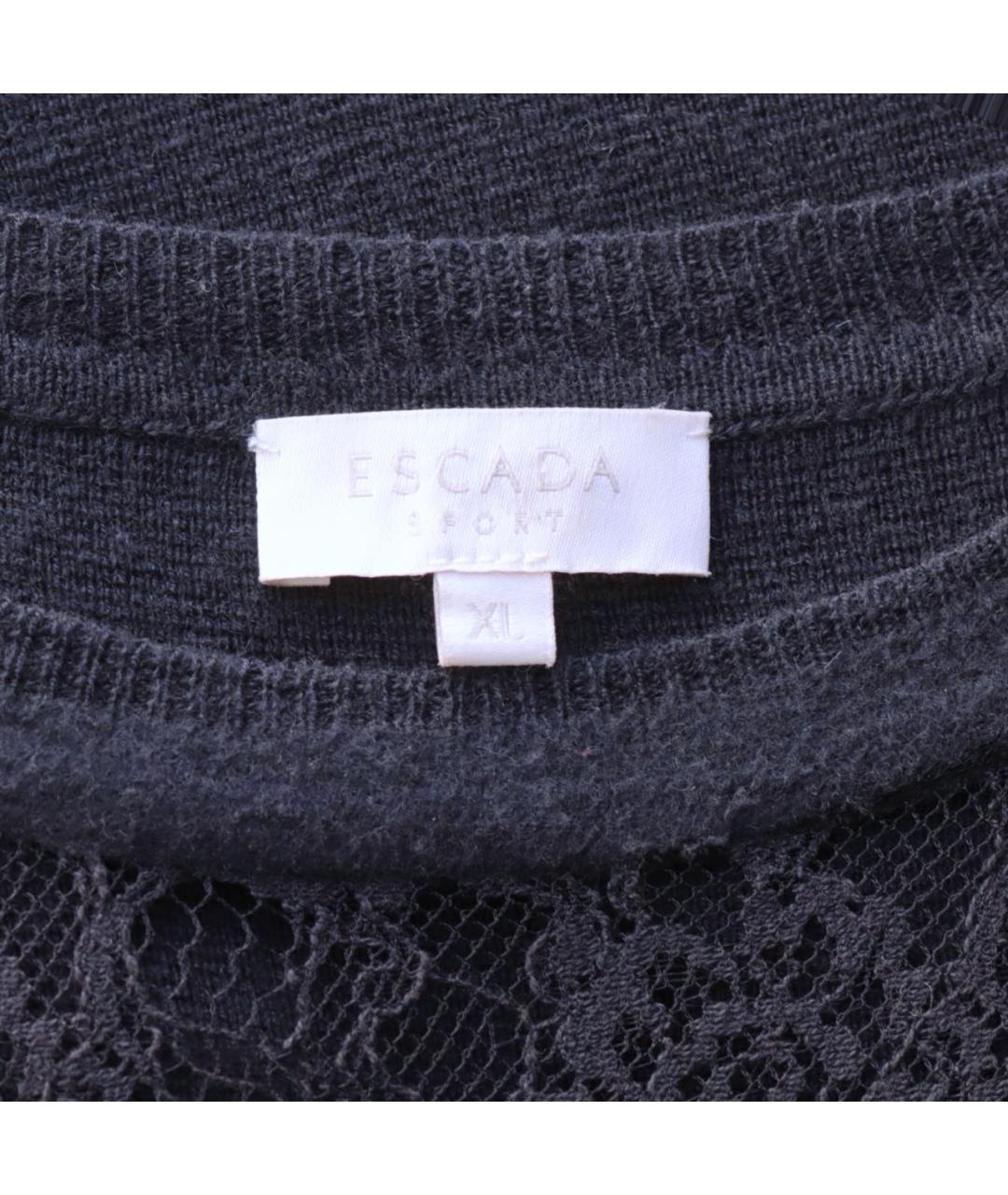 ESCADA Темно-синее шерстяное повседневное платье, фото 4