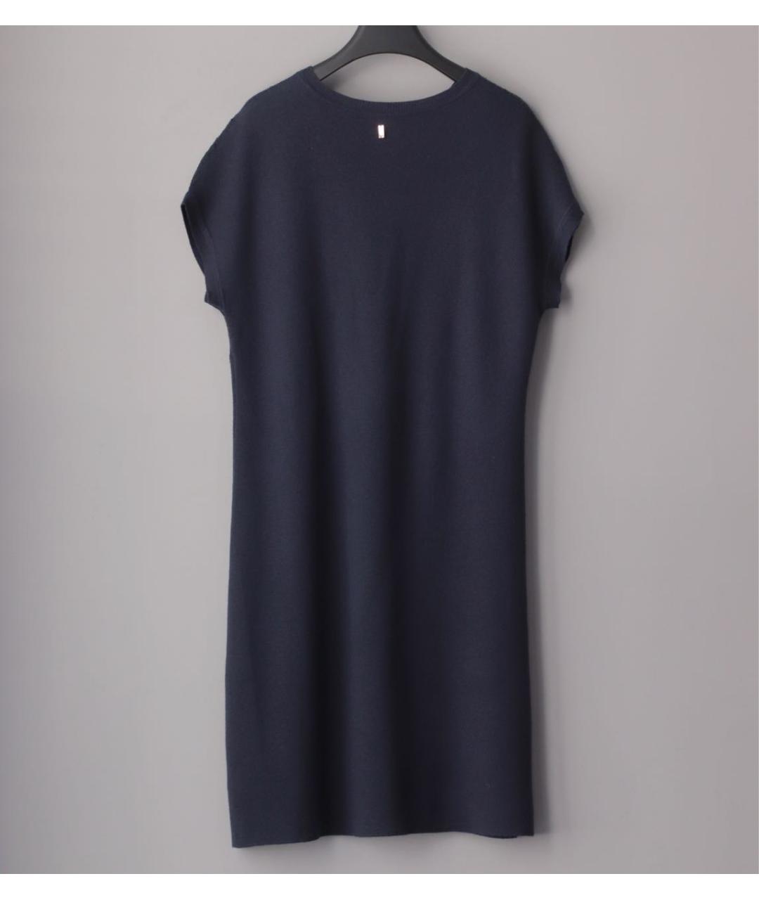 ESCADA Темно-синее шерстяное повседневное платье, фото 3