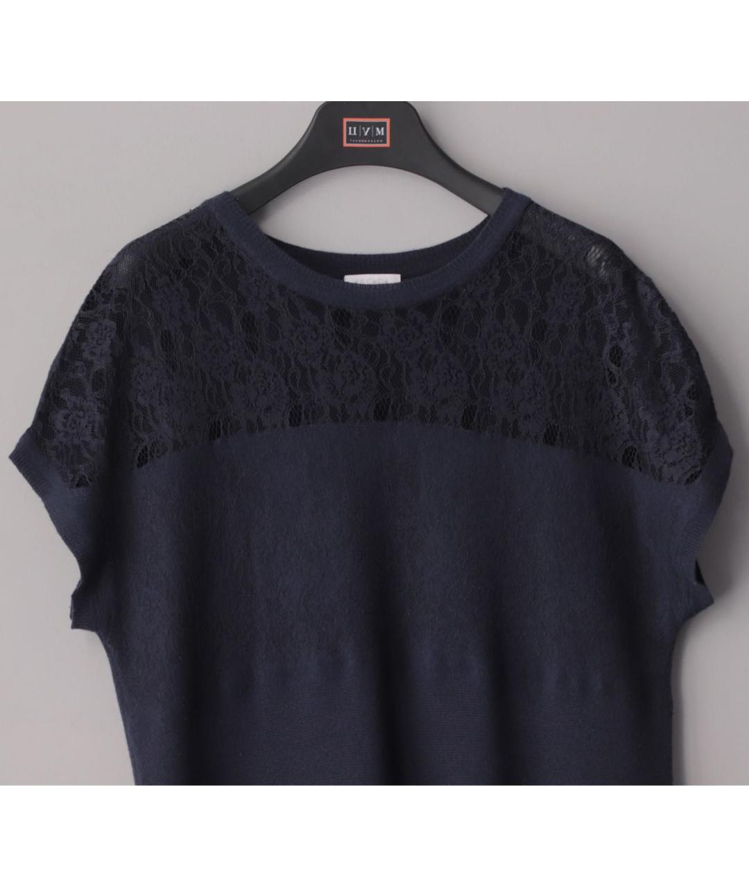 ESCADA Темно-синее шерстяное повседневное платье, фото 5