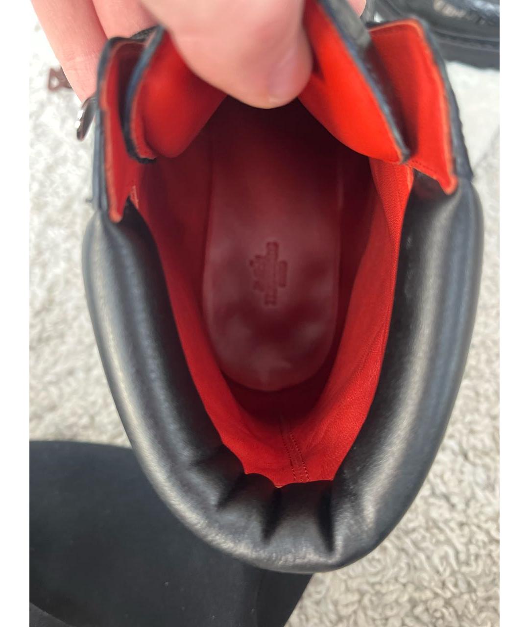 HERMES Черные ботинки из экзотической кожи, фото 3