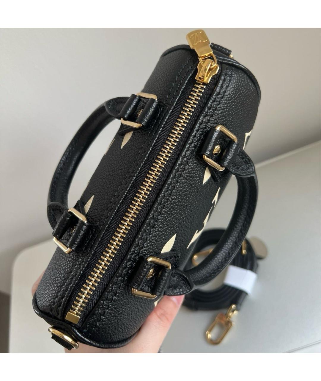 LOUIS VUITTON Черная кожаная сумка с короткими ручками, фото 7