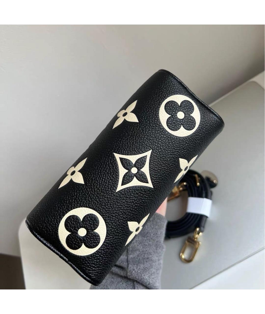 LOUIS VUITTON Черная кожаная сумка с короткими ручками, фото 5