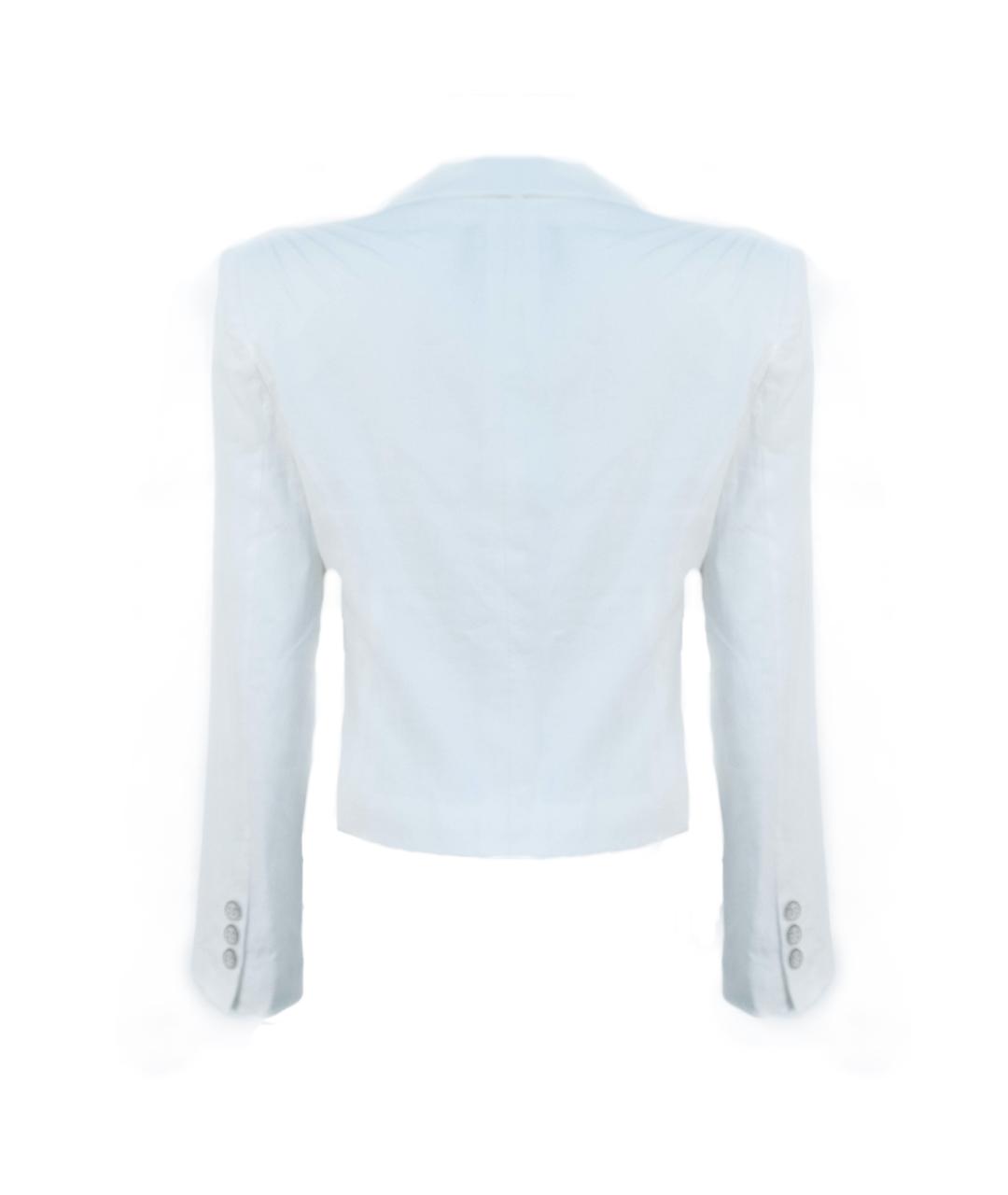 EMPORIO ARMANI Белый льняной жакет/пиджак, фото 2