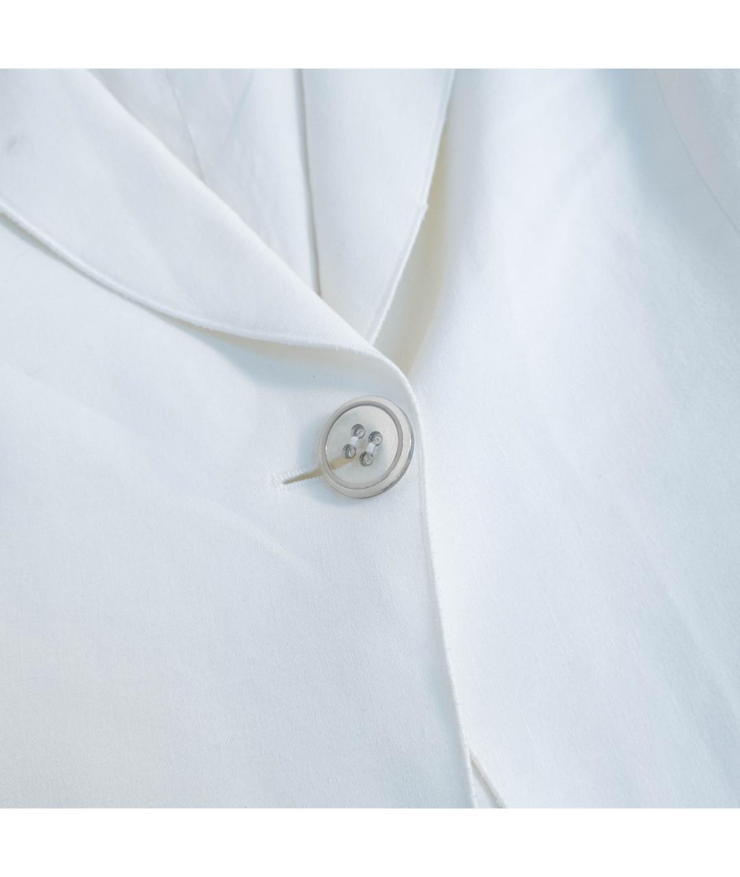 EMPORIO ARMANI Белый льняной жакет/пиджак, фото 4