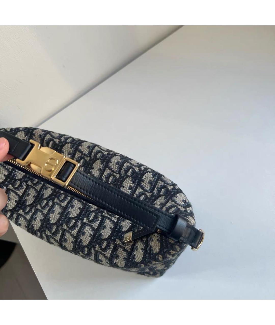 CHRISTIAN DIOR Черная кожаная сумка с короткими ручками, фото 6