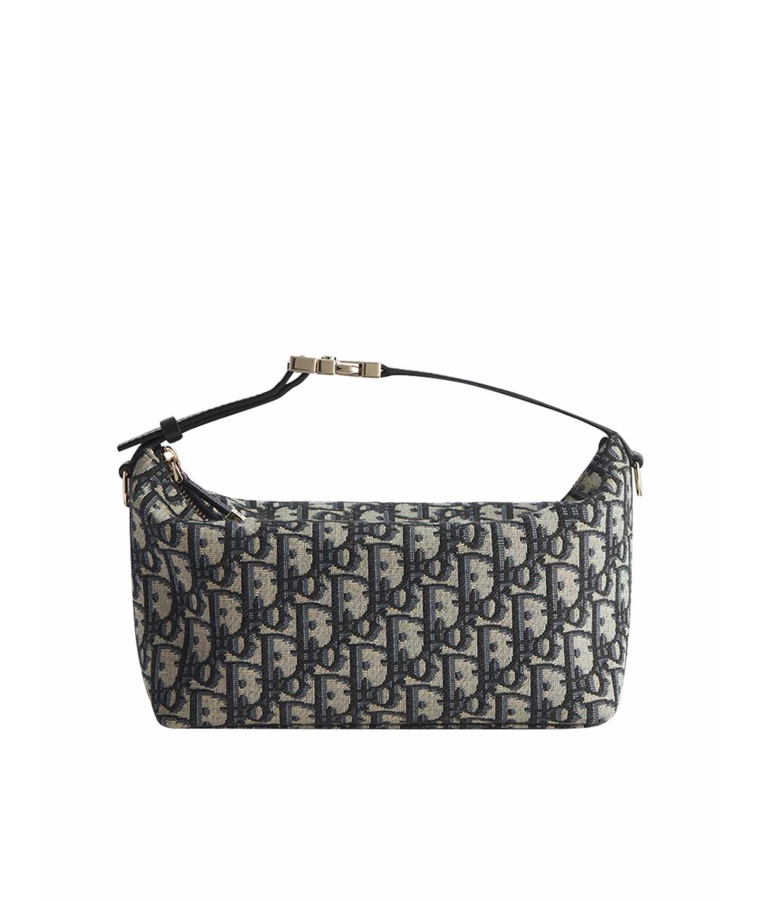 CHRISTIAN DIOR Черная кожаная сумка с короткими ручками, фото 1