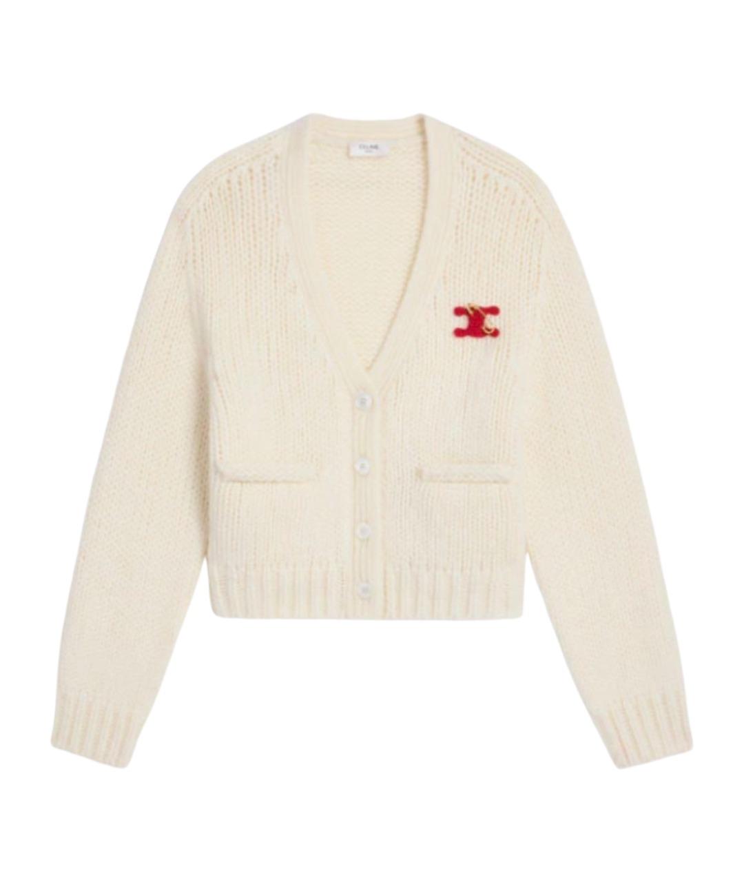 CELINE Бежевый кашемировый кардиган, фото 1