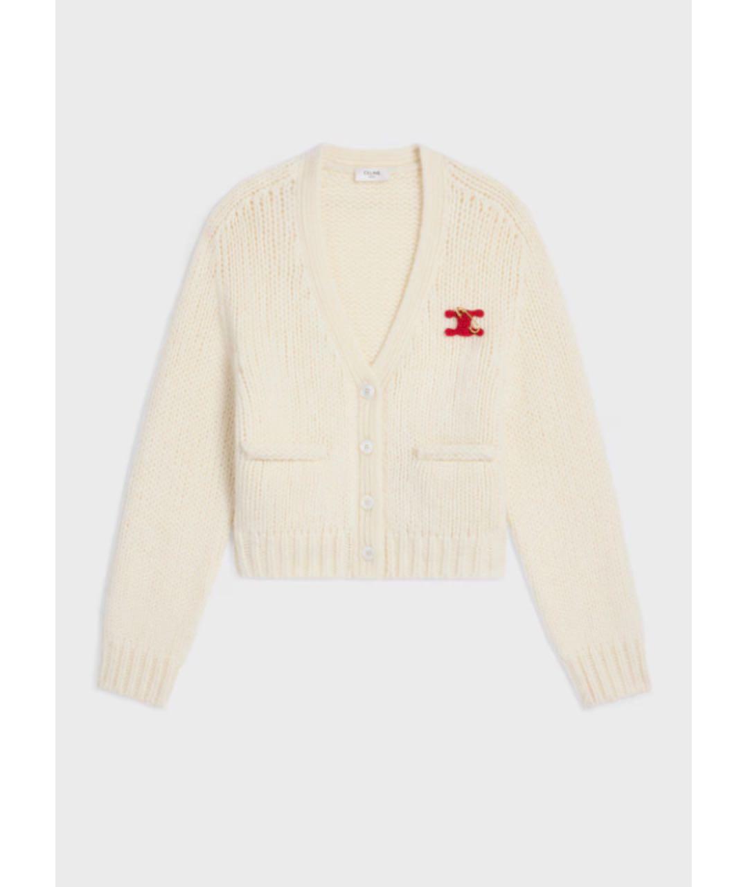 CELINE Бежевый кашемировый кардиган, фото 9