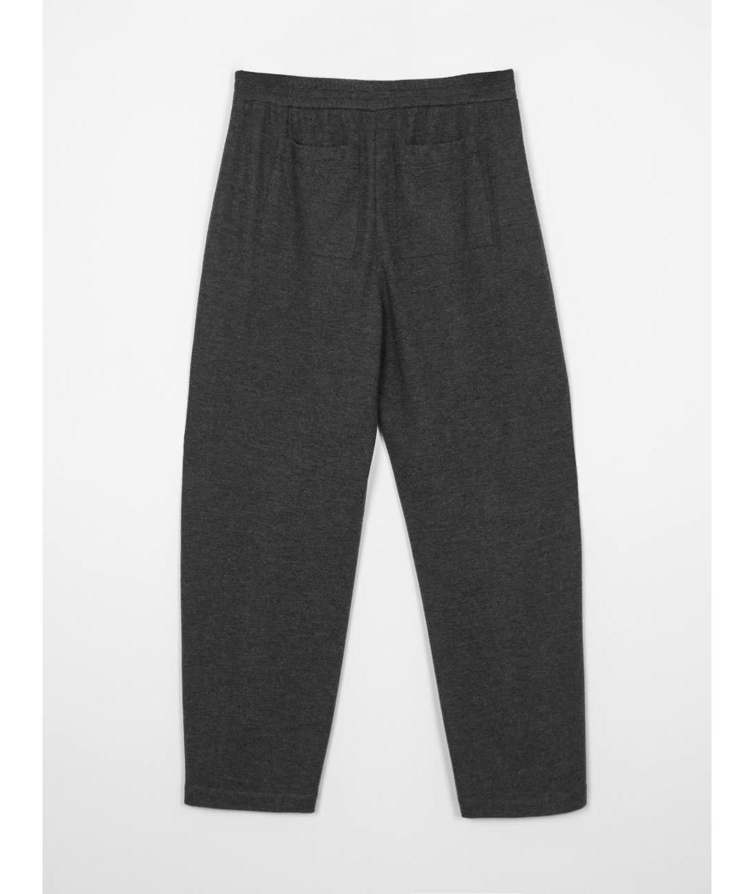 BRUNELLO CUCINELLI Серые кашемировые брюки широкие, фото 2