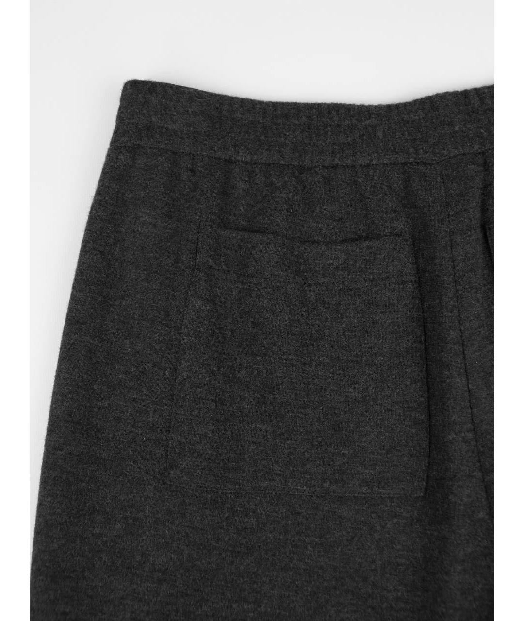 BRUNELLO CUCINELLI Серые кашемировые брюки широкие, фото 6