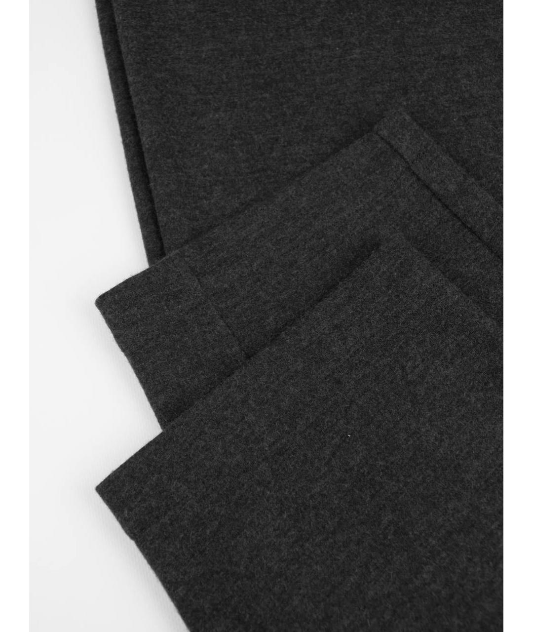 BRUNELLO CUCINELLI Серые кашемировые брюки широкие, фото 7