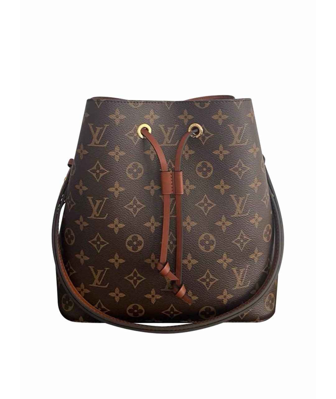 LOUIS VUITTON Коричневая кожаная сумка тоут, фото 1