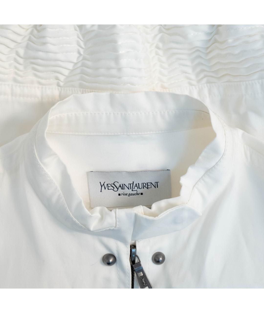 SAINT LAURENT Белая хлопковая куртка, фото 4