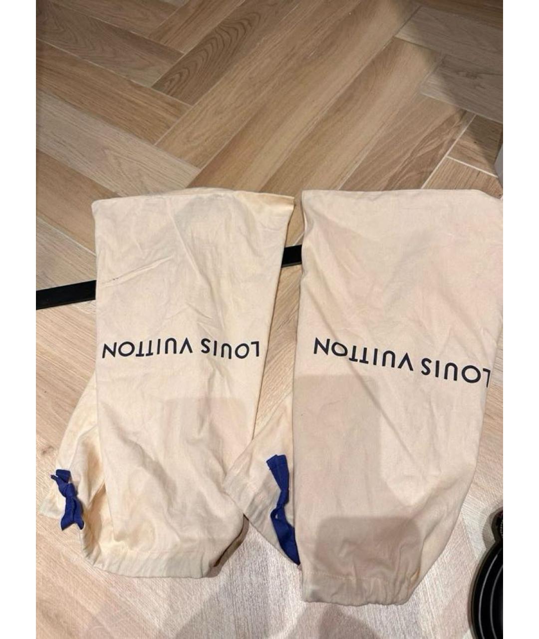 LOUIS VUITTON Черные кожаные шлепанцы, фото 4