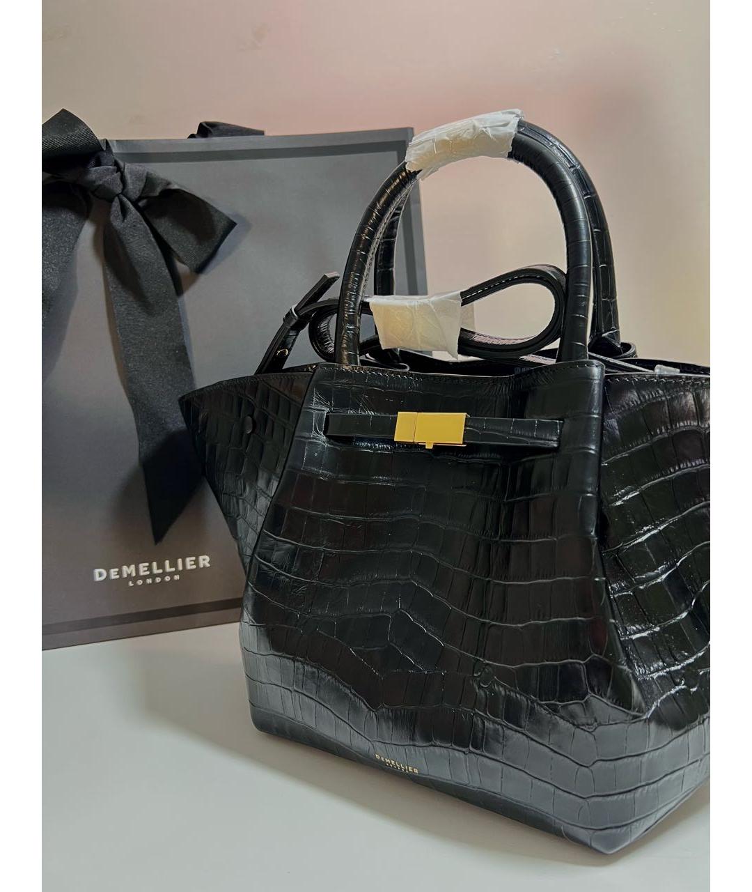 DEMELLIER Черная кожаная сумка тоут, фото 2