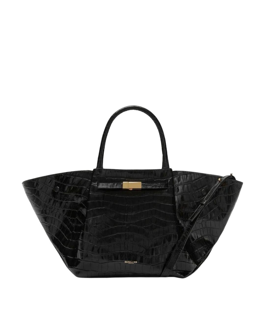 DEMELLIER Черная кожаная сумка тоут, фото 1