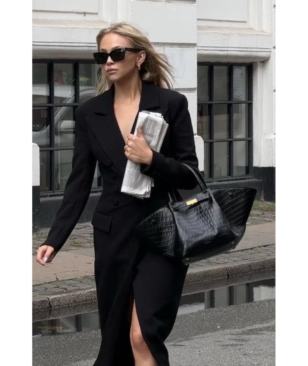 DEMELLIER Черная кожаная сумка тоут, фото 5