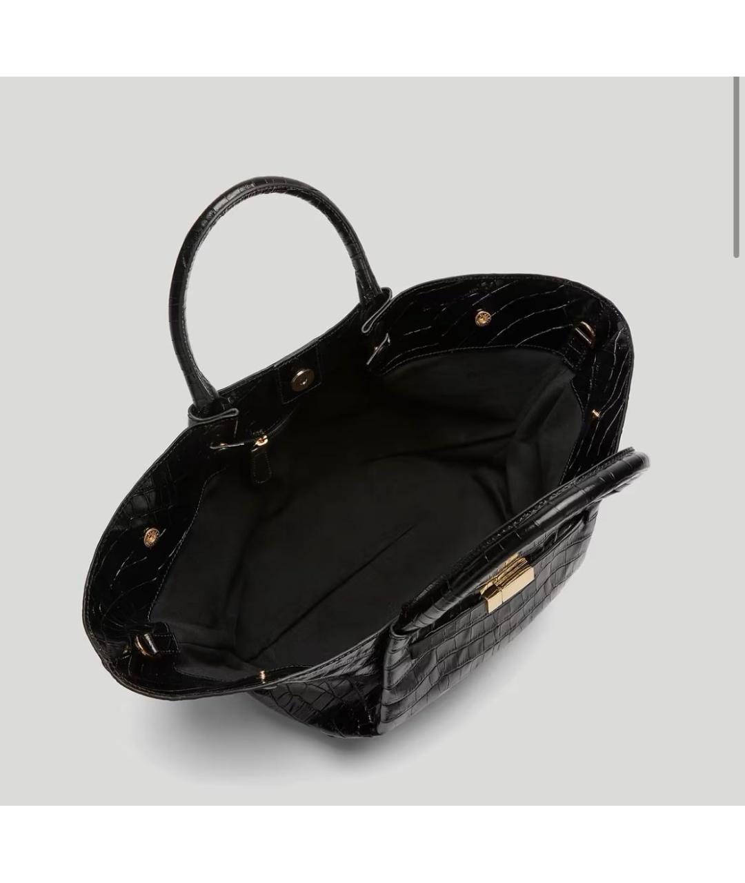 DEMELLIER Черная кожаная сумка тоут, фото 3