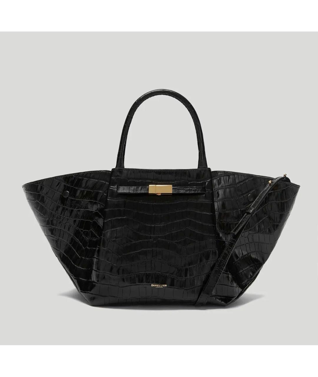 DEMELLIER Черная кожаная сумка тоут, фото 6