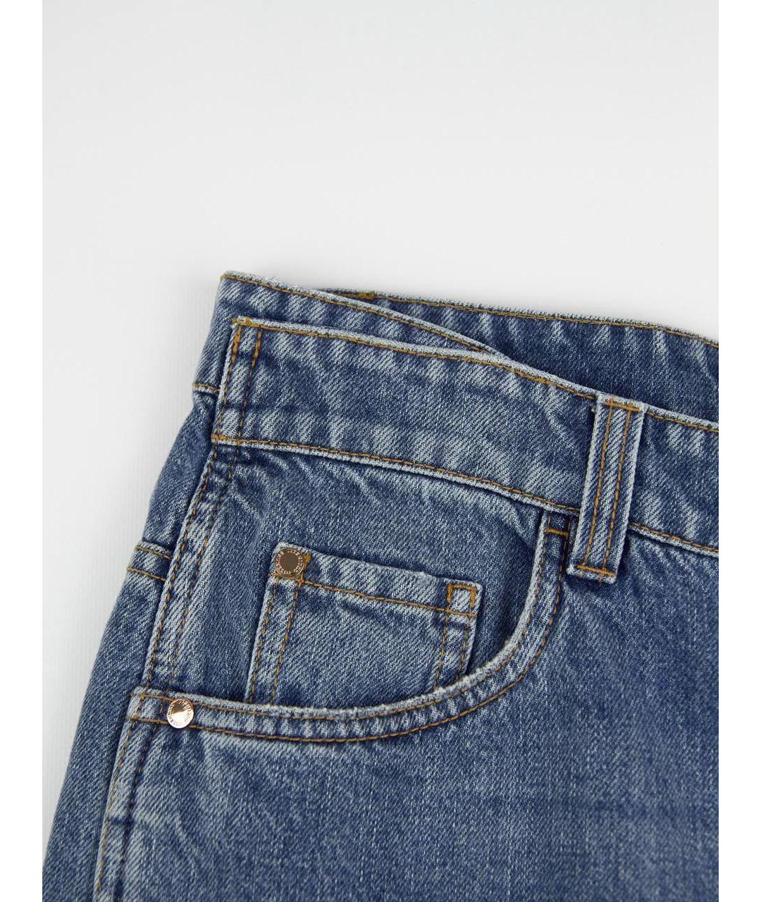 BRUNELLO CUCINELLI Синие хлопковые джинсы слим, фото 5