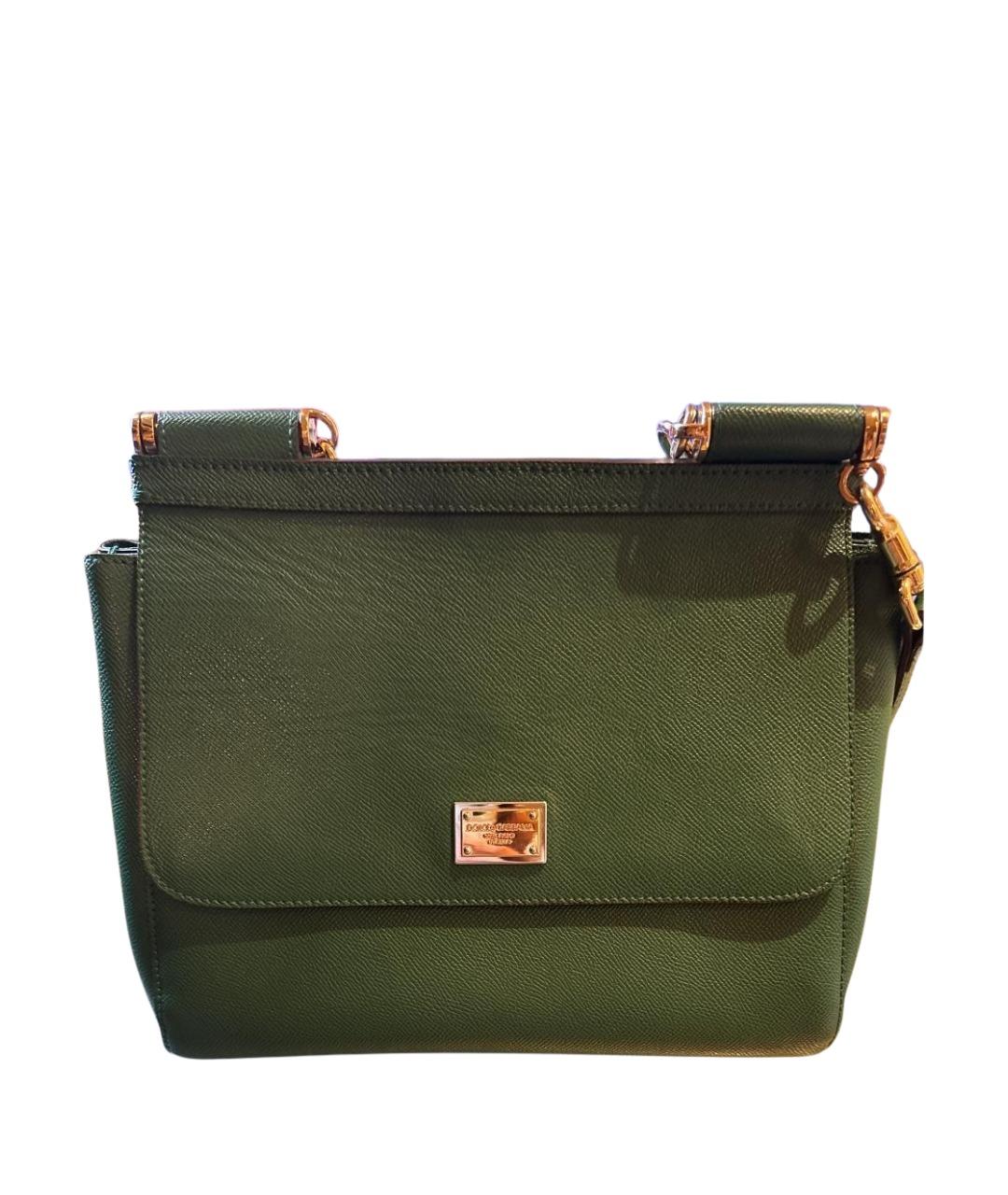 DOLCE&GABBANA Зеленая кожаная сумка через плечо, фото 1