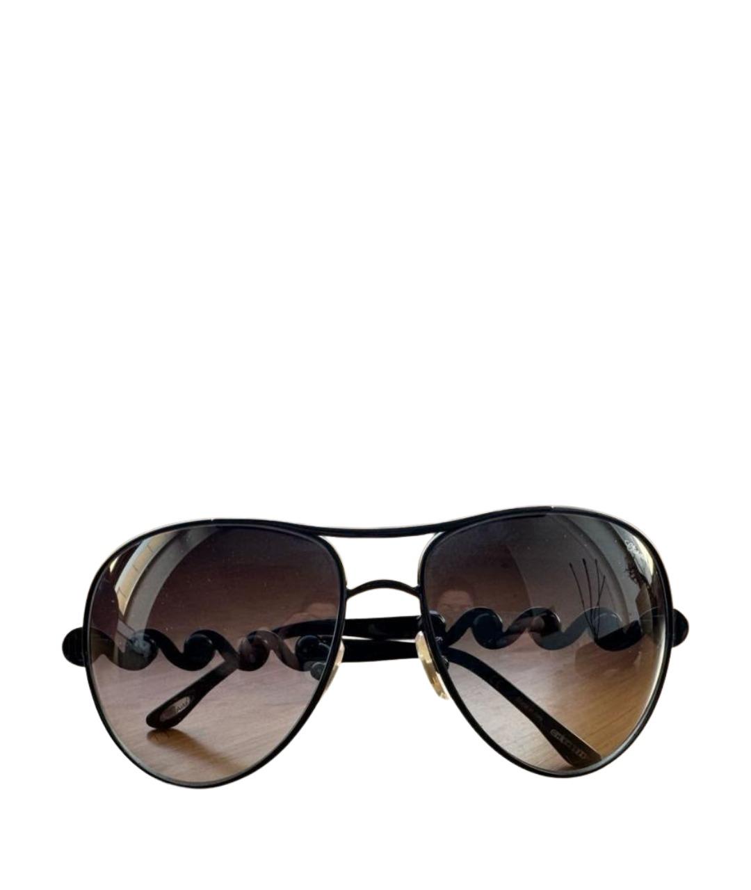 CHOPARD Антрацитовые пластиковые солнцезащитные очки, фото 1