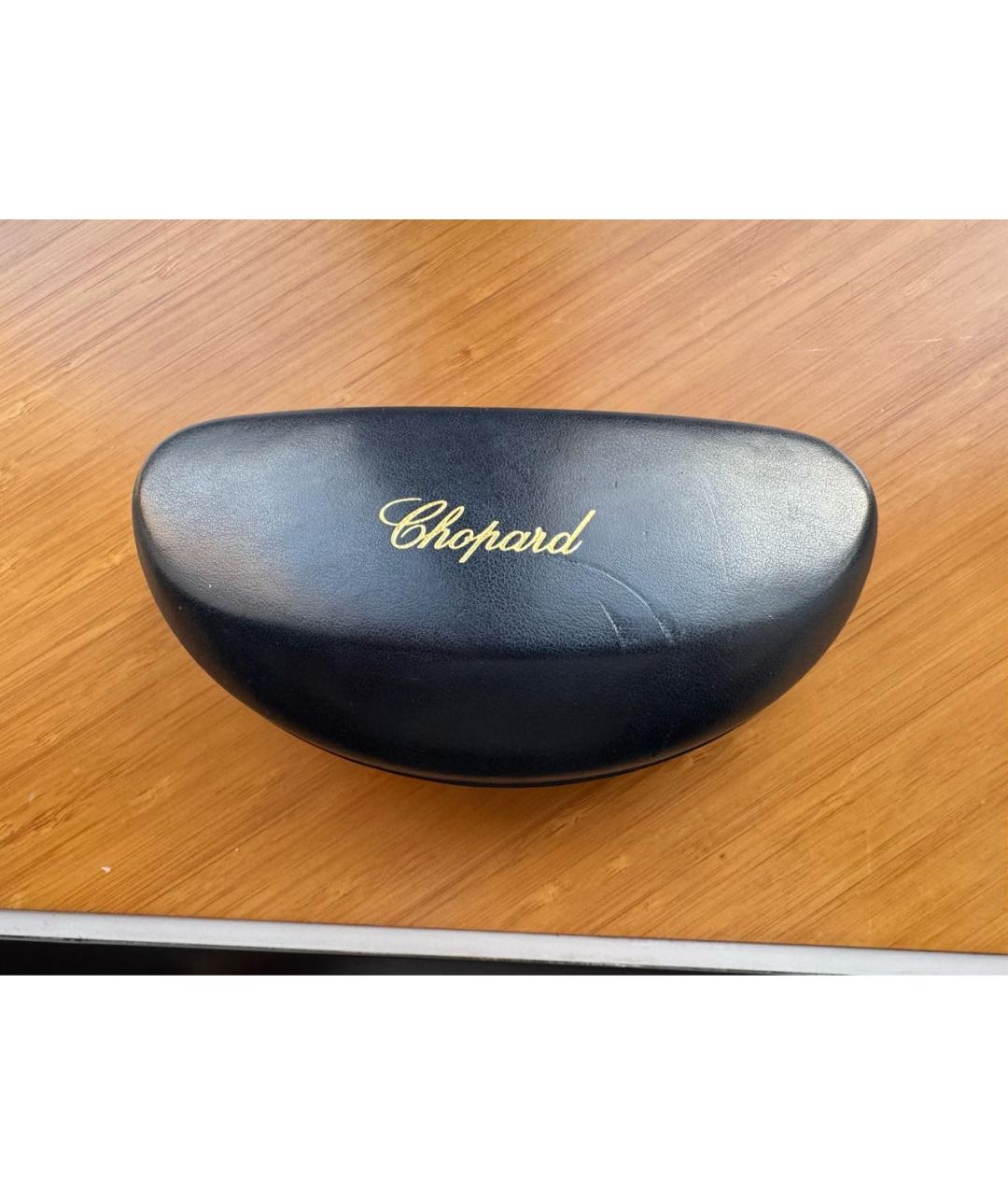 CHOPARD Антрацитовые пластиковые солнцезащитные очки, фото 4