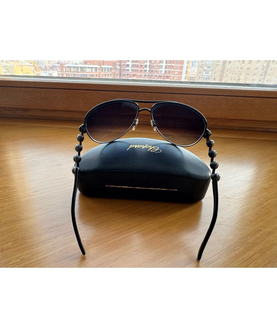 CHOPARD Антрацитовые пластиковые солнцезащитные очки, фото 8