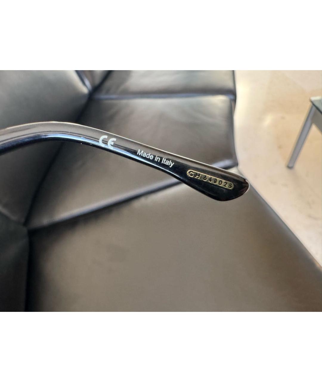 CHOPARD Антрацитовые пластиковые солнцезащитные очки, фото 6