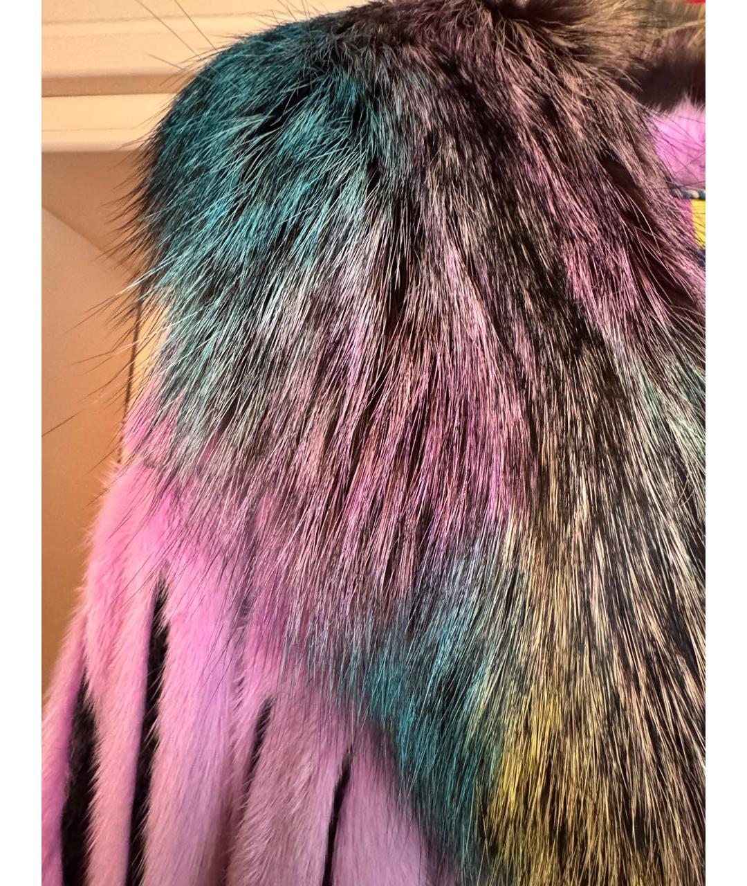 VERSACE Розовая меховая шуба, фото 5