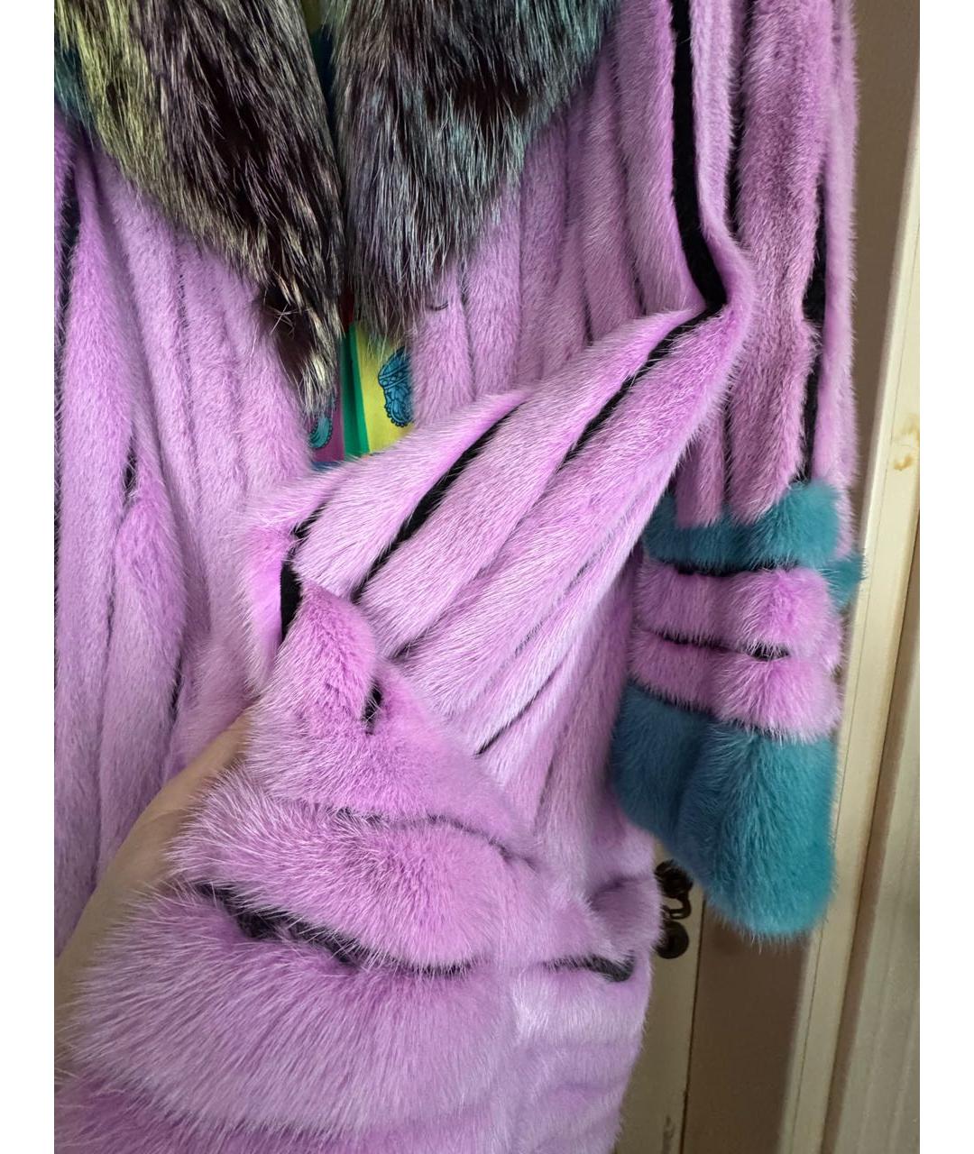 VERSACE Розовая меховая шуба, фото 6