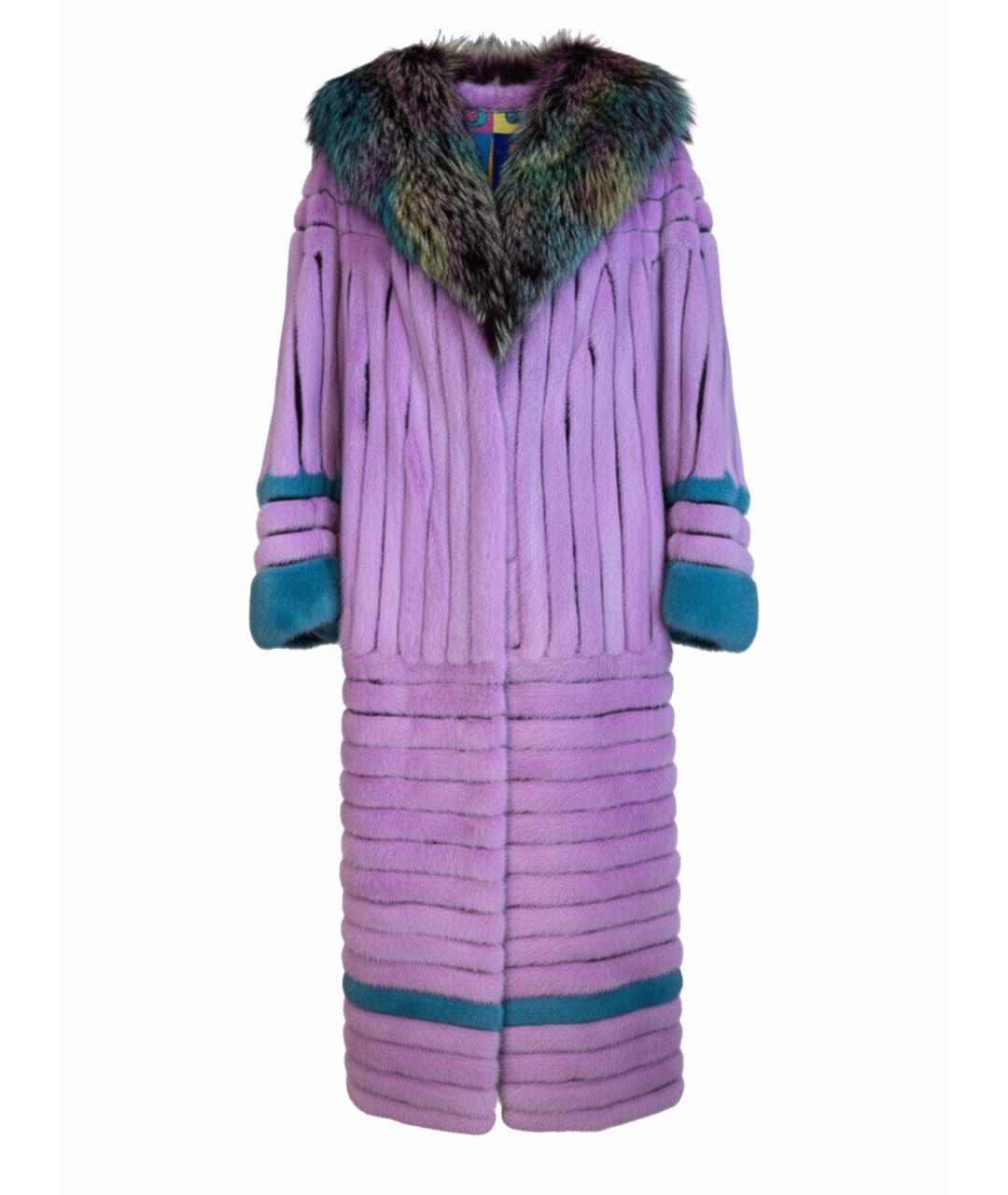 VERSACE Розовая меховая шуба, фото 1