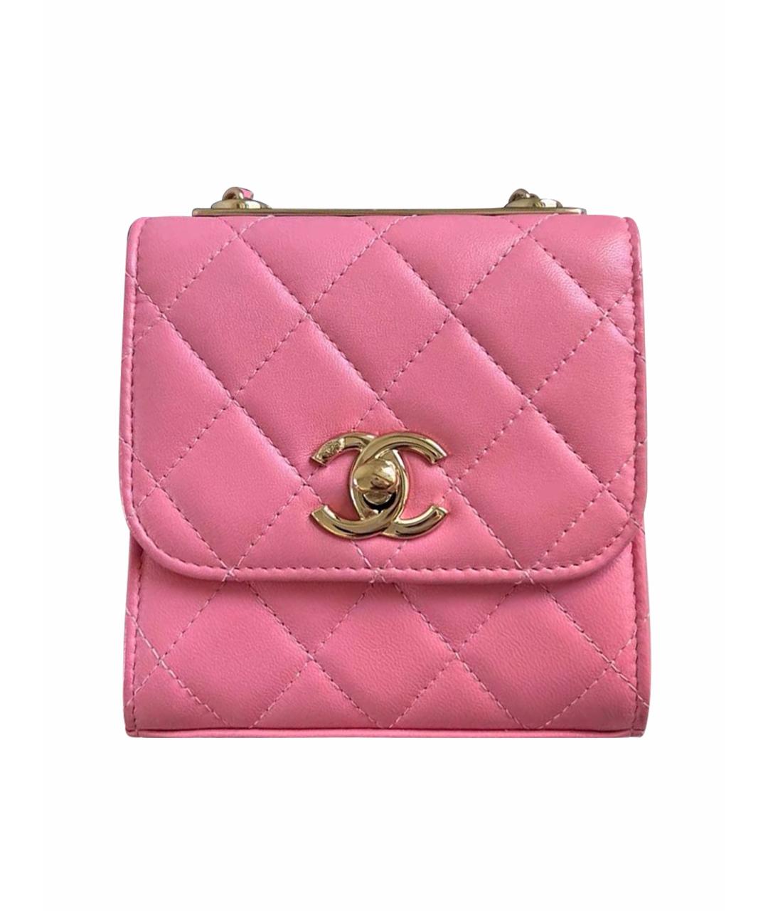 CHANEL Розовая кожаная сумка через плечо, фото 1