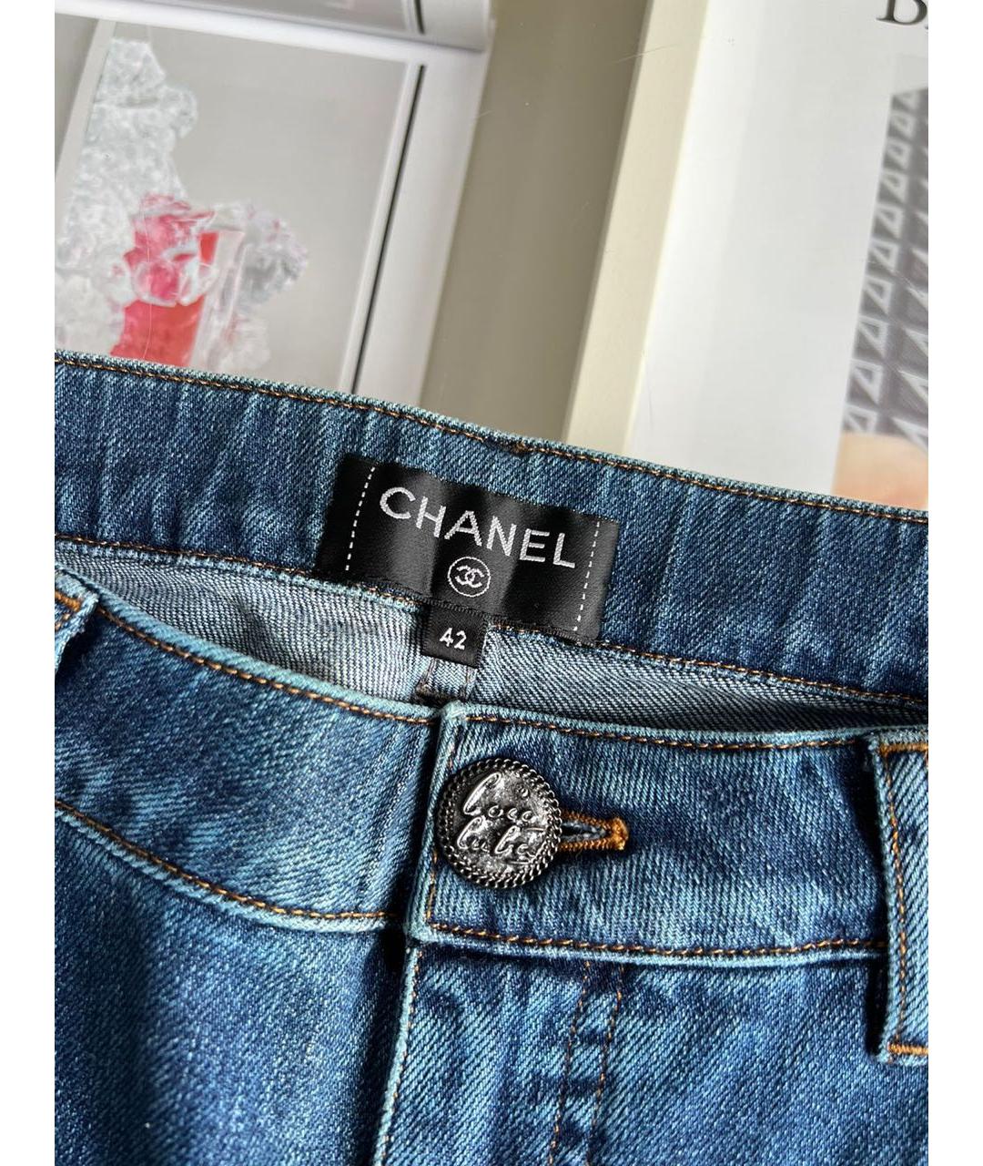CHANEL Темно-синие прямые джинсы, фото 3