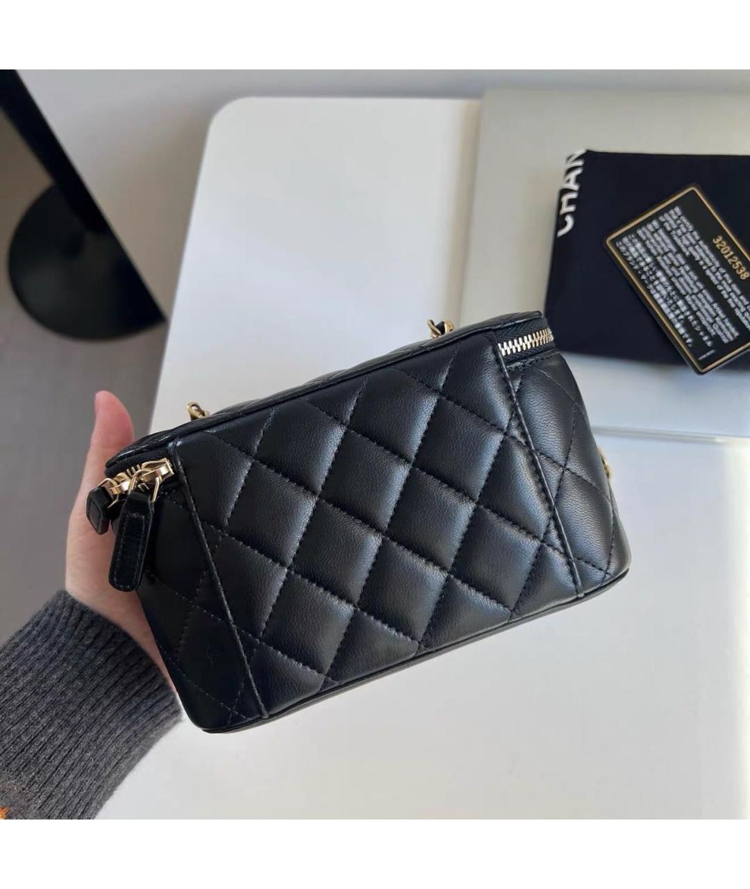 CHANEL Черная кожаная сумка через плечо, фото 2