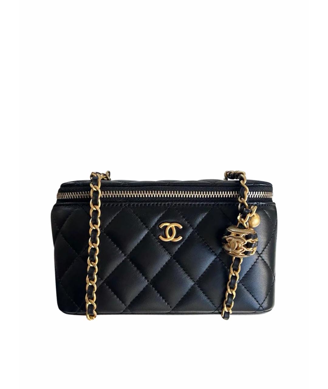 CHANEL Черная кожаная сумка через плечо, фото 1
