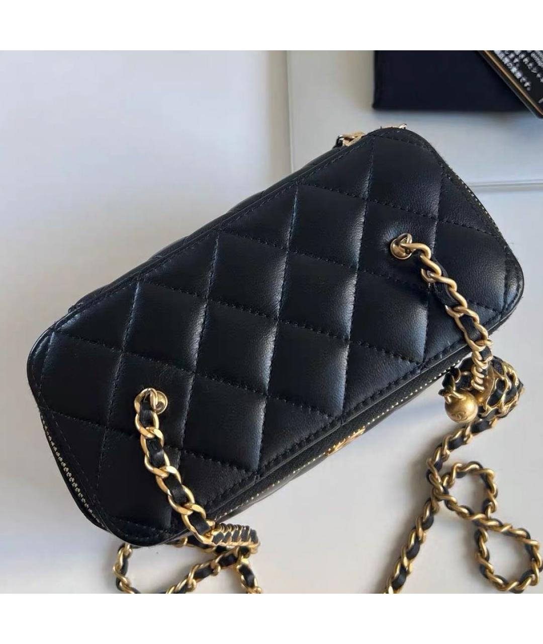 CHANEL Черная кожаная сумка через плечо, фото 3