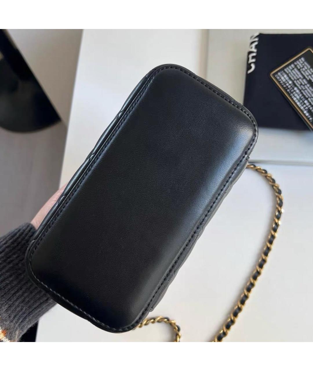 CHANEL Черная кожаная сумка через плечо, фото 5