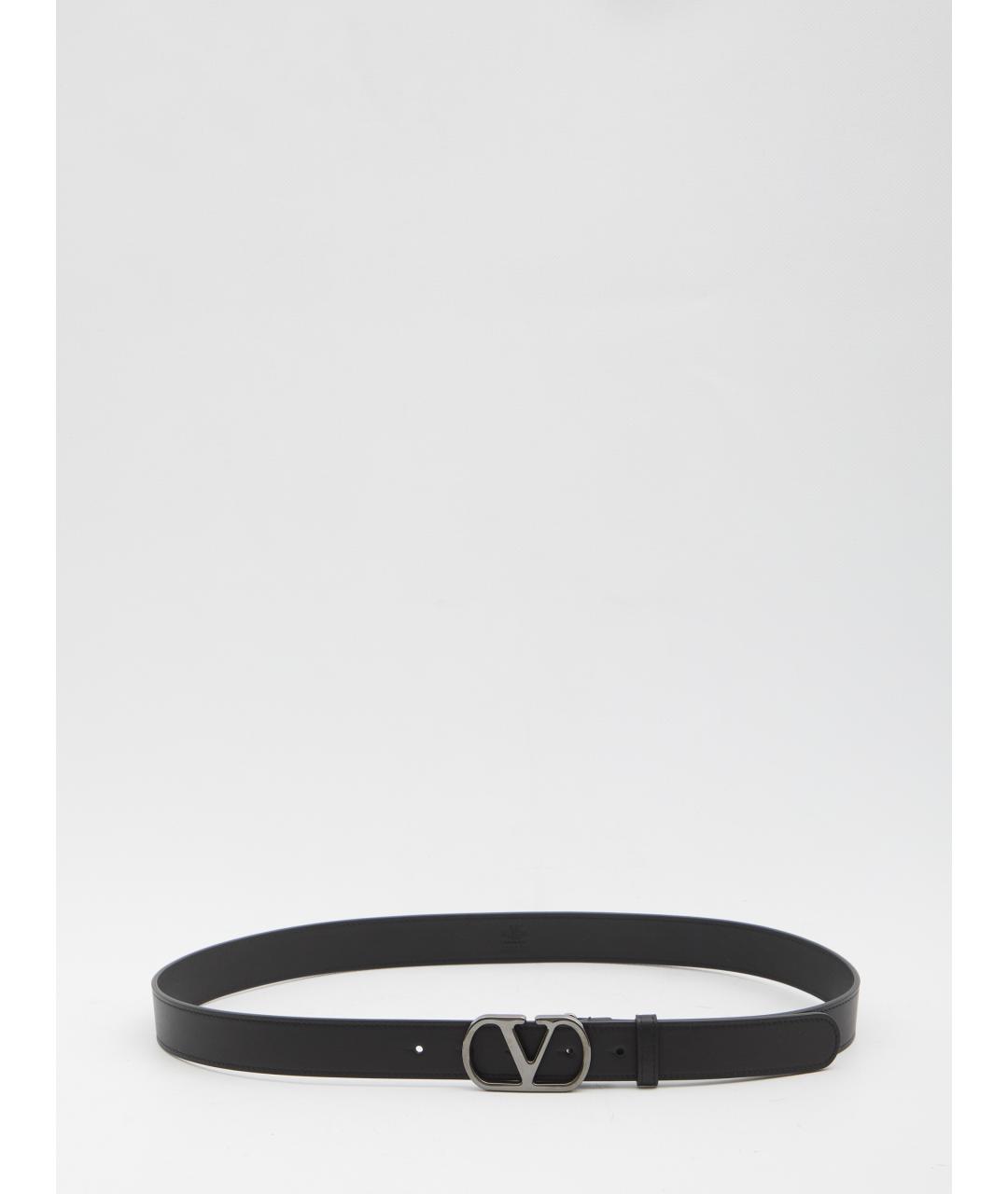 VALENTINO Черный кожаный ремень, фото 3