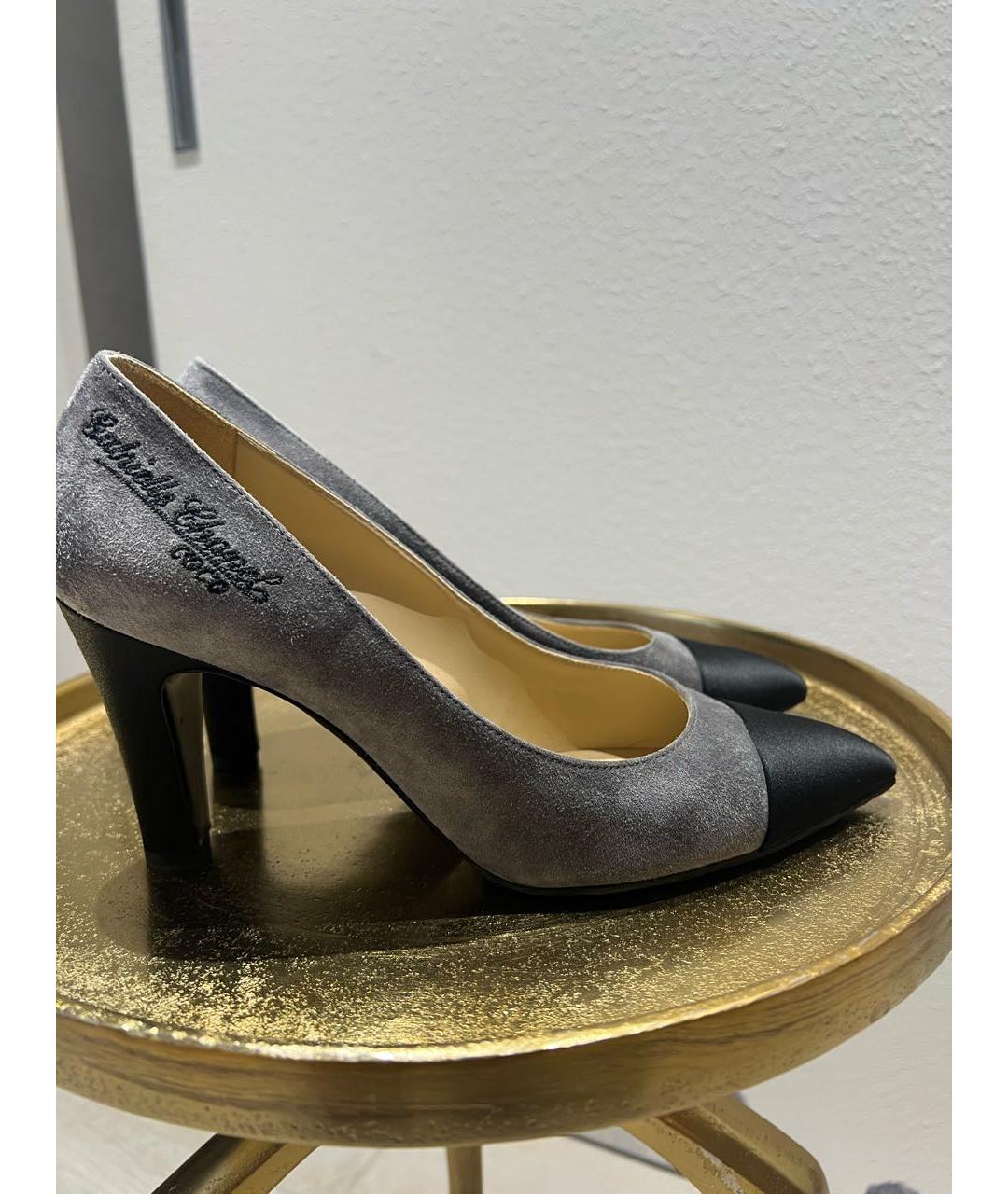 CHANEL Серые замшевые туфли, фото 2