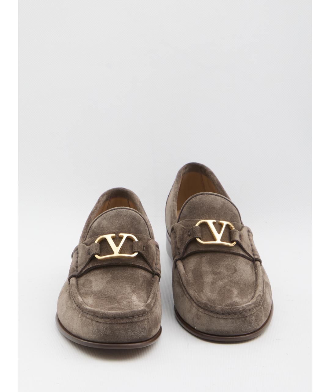 VALENTINO Серые замшевые лоферы, фото 5