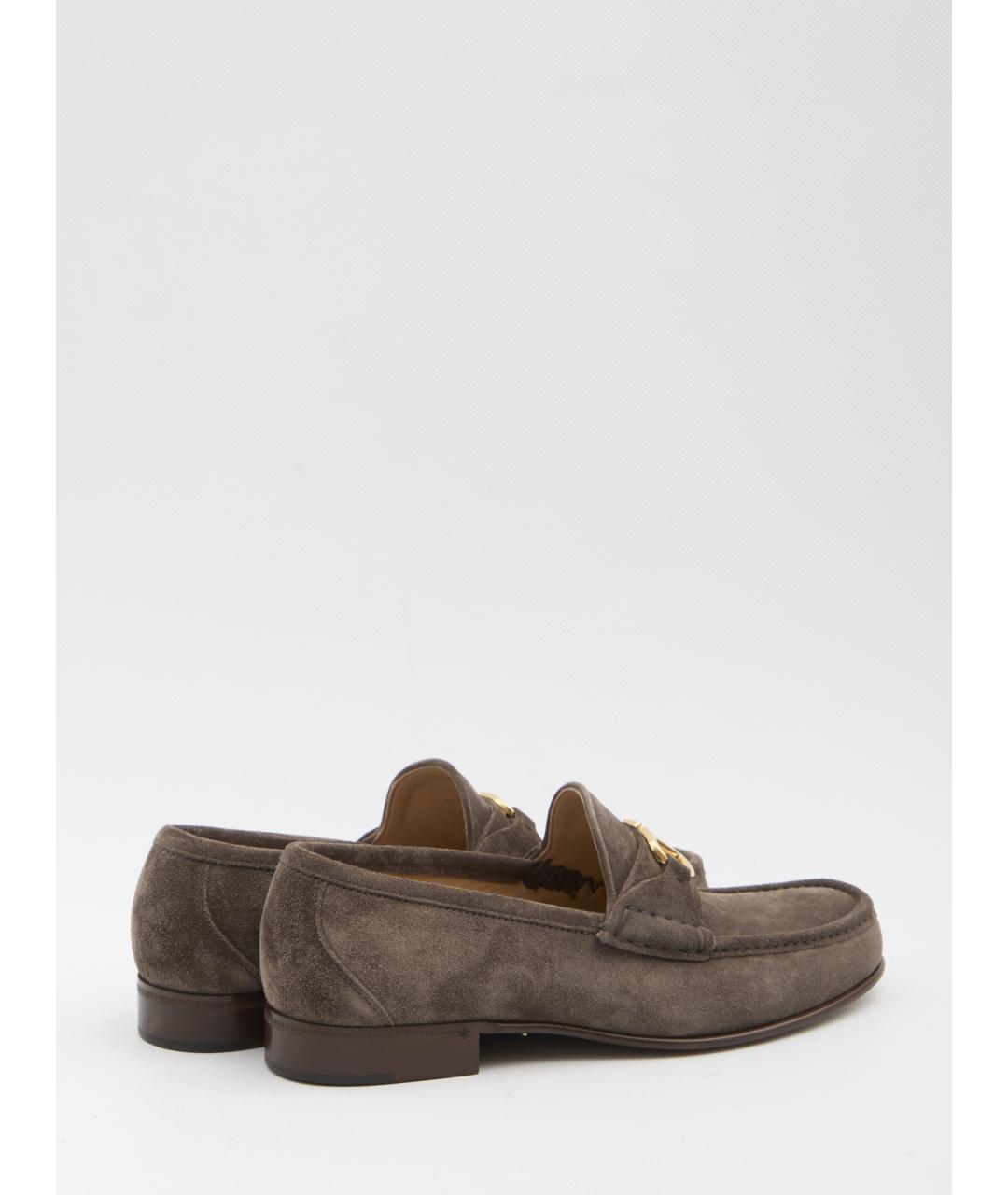 VALENTINO Серые замшевые лоферы, фото 3
