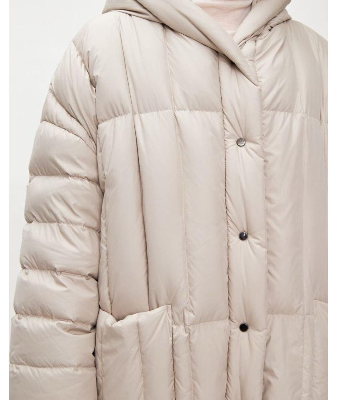 ANTONELLI FIRENZE Бежевый полиэстеровый пуховик, фото 4